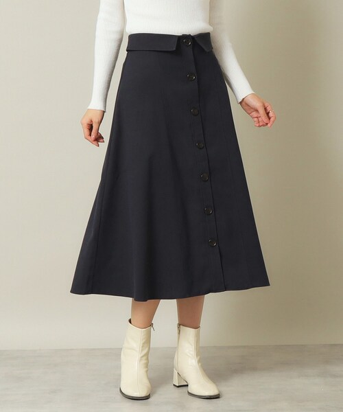 ITS'DEMO（イッツデモ）の「◆【後ろウエストゴム／手洗い可】フロントボタンスカート（スカート・レディース・ダークブラウン/ブルー/ネイビー/ベージュ・00）」の21枚目の写真