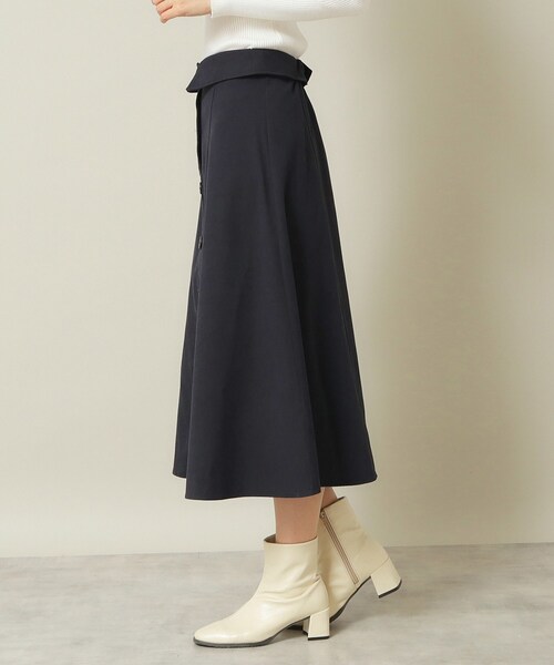 ITS'DEMO（イッツデモ）の「◆【後ろウエストゴム／手洗い可】フロントボタンスカート（スカート・レディース・ダークブラウン/ブルー/ネイビー/ベージュ・00）」の22枚目の写真