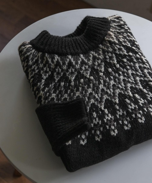 セール】求心柄モックネックニット（ニット/セーター）｜URBAN