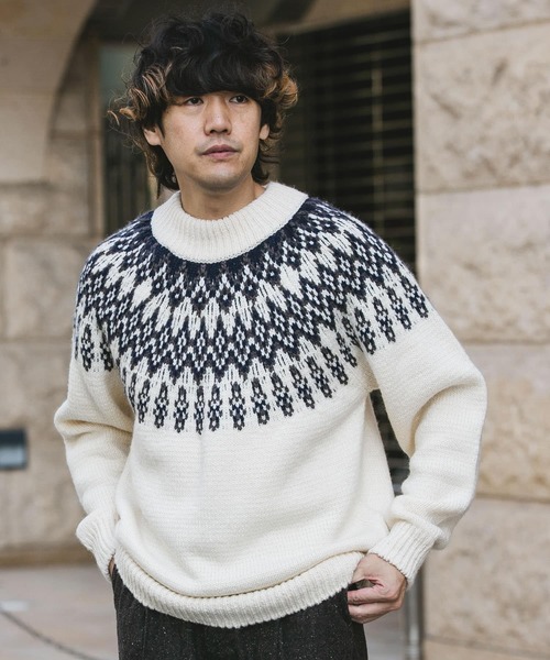 セール】求心柄モックネックニット（ニット/セーター）｜URBAN