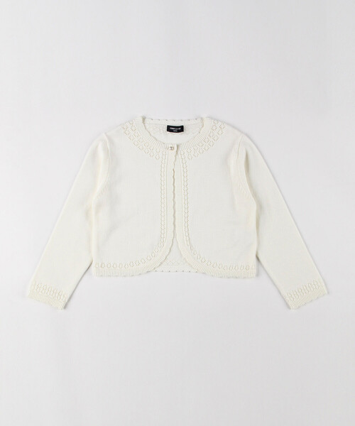 COMME CA ISM(コムサイズム)の「ニットボレロ(140-160cm)(カーディガン/ボレロ・キッズ・アイボリー/ネイビー・140cm/150cm/160cm)」の2枚目の写真
