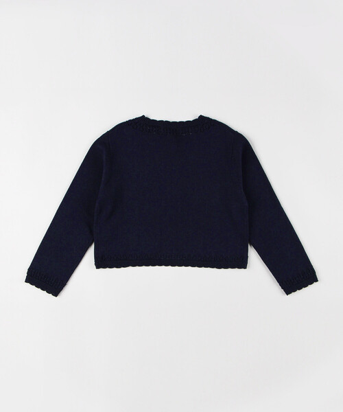 COMME CA ISM(コムサイズム)の「ニットボレロ(140-160cm)(カーディガン/ボレロ・キッズ・アイボリー/ネイビー・140cm/150cm/160cm)」の3枚目の写真