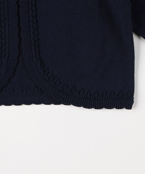 COMME CA ISM(コムサイズム)の「ニットボレロ(140-160cm)(カーディガン/ボレロ・キッズ・アイボリー/ネイビー・140cm/150cm/160cm)」の6枚目の写真