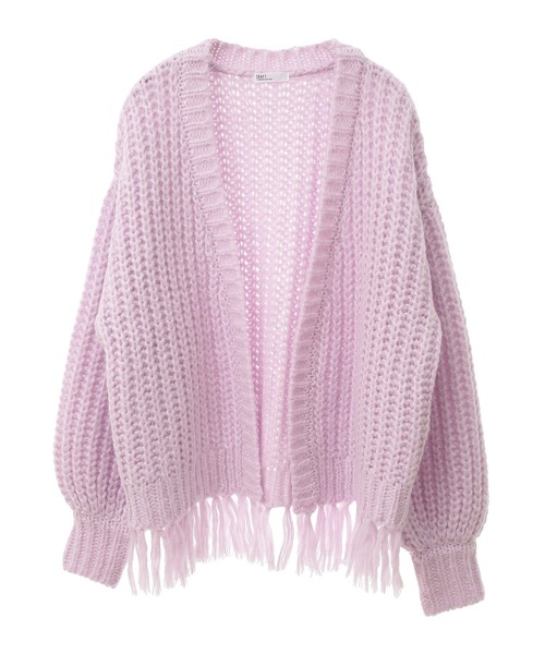 CRAFT STANDARD BOUTIQUE（クラフトスタンダードブティック）の「フリンジニットカーディガン（カーディガン/ボレロ・レディース・アイボリー/サックスブルー/チャコールグレー/パープル・FREE）」の15枚目の写真