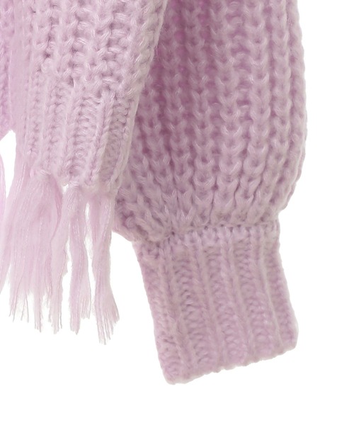 CRAFT STANDARD BOUTIQUE（クラフトスタンダードブティック）の「フリンジニットカーディガン（カーディガン/ボレロ・レディース・アイボリー/サックスブルー/チャコールグレー/パープル・FREE）」の18枚目の写真