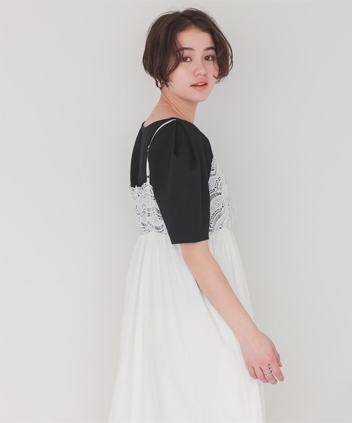 titivate（ティティベイト）の「フォルムスリーブ5分袖カットソー（Tシャツ/カットソー・レディース・レッド/ホワイト系その他/ホワイト/ブラック/イエロー系その他/ブルー系その他・M/S）」の8枚目の写真
