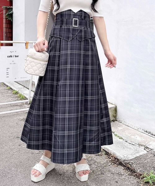 コルセットドッキングフレアスカート（スカート）｜INGNI（イング）の