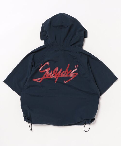 GROOVY COLORS（グルービーカラーズ）の「Nylon Taffeta Anorak Hoodie（ナイロンジャケット・キッズ・ネイビー・140/130）」の2枚目の写真