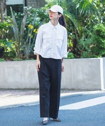 新品《natural by clip》プリーツ襟タックワンピース