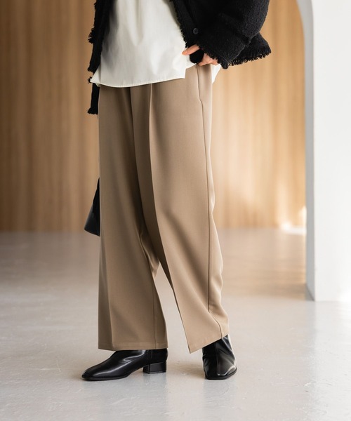 セール】【みんなのリクエストパンツ】ワイドストレートパンツ[プラス