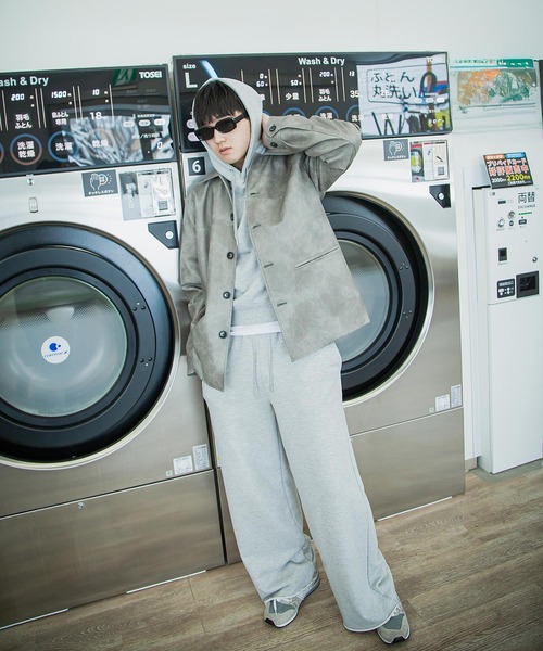 ZIP FIVE -White Line-(ジップファイブホワイトライン)の「【White Line】 フェイクレザー カーコート / ジャケット / レザーブルゾン(ブルゾン・メンズ・ブラウン/グレー/ブラック・MEDIUM/LARGE/X-LARGE)」の18枚目の写真