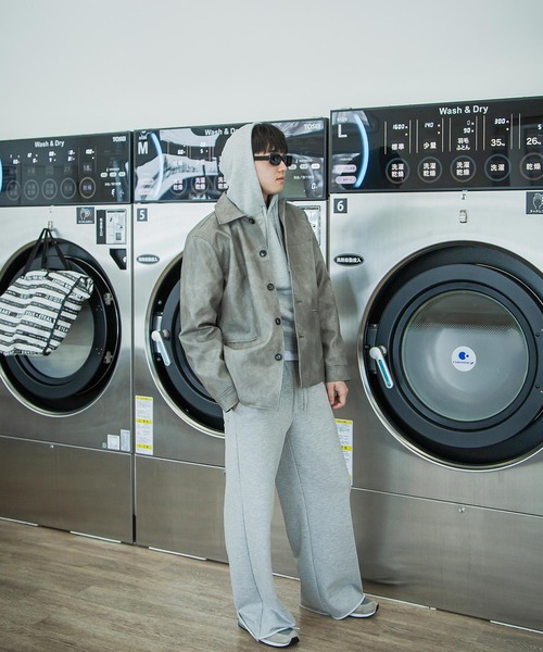 ZIP FIVE -White Line-(ジップファイブホワイトライン)の「【White Line】 フェイクレザー カーコート / ジャケット / レザーブルゾン(ブルゾン・メンズ・ブラウン/グレー/ブラック・MEDIUM/LARGE/X-LARGE)」の21枚目の写真