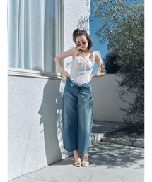LILY BROWN（リリーブラウン）の「ショルダーリボンスウィムウェア