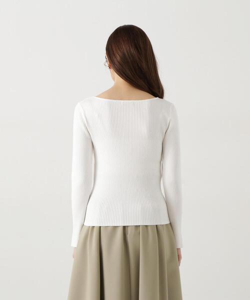 PROPORTION BODY DRESSING（プロポーションボディドレッシング）の「ボートネックリブニット / 1215170203（ニット/セーター・レディース・ホワイト系その他/パープル/オフホワイト・MEDIUM/SMALL）」の18枚目の写真