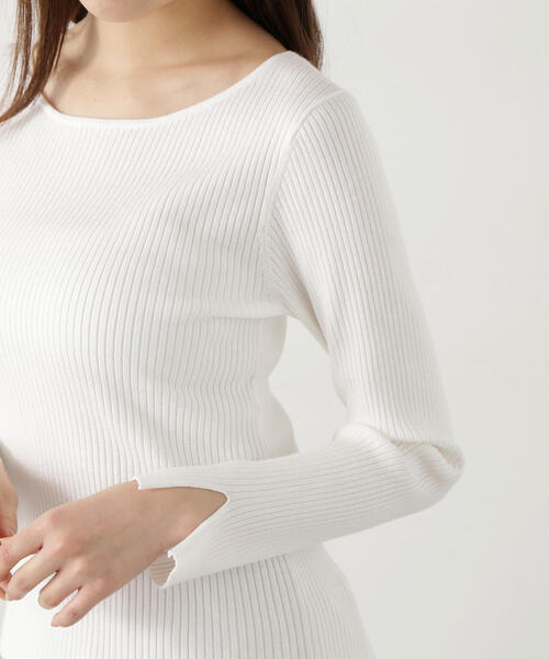 PROPORTION BODY DRESSING（プロポーションボディドレッシング）の「ボートネックリブニット / 1215170203（ニット/セーター・レディース・ホワイト系その他/パープル/オフホワイト・MEDIUM/SMALL）」の20枚目の写真
