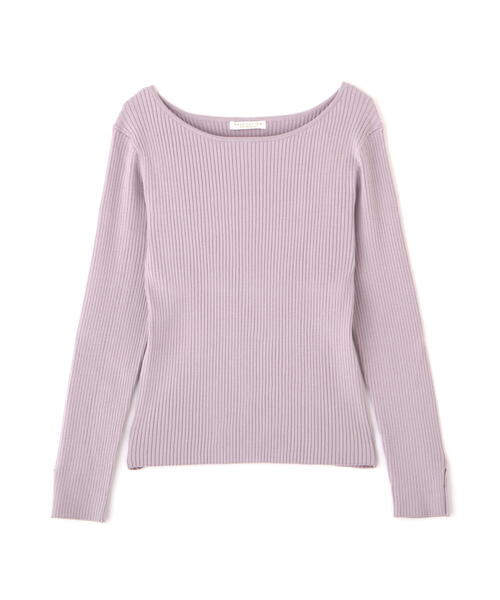 PROPORTION BODY DRESSING（プロポーションボディドレッシング）の「ボートネックリブニット / 1215170203（ニット/セーター・レディース・ホワイト系その他/パープル/オフホワイト・MEDIUM/SMALL）」の6枚目の写真