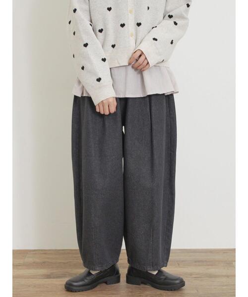 Samansa Mos2（サマンサ モスモス）の「【M/Lサイズ】ツイル/デニムカーブパンツ（その他パンツ・レディース・ベージュ/ブラック/グレー/キナリ・L/M）」の3枚目の写真