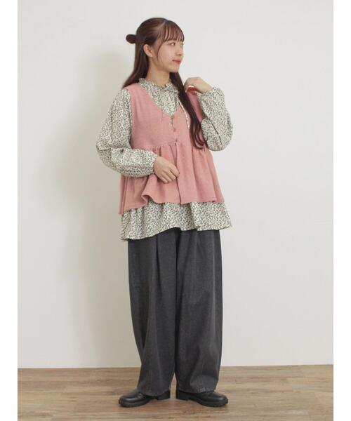 Samansa Mos2（サマンサ モスモス）の「【M/Lサイズ】ツイル/デニムカーブパンツ（その他パンツ・レディース・ベージュ/ブラック/グレー/キナリ・L/M）」の14枚目の写真