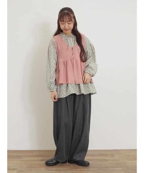 Samansa Mos2（サマンサ モスモス）の「【M/Lサイズ】ツイル/デニムカーブパンツ（その他パンツ・レディース・ベージュ/ブラック/グレー/キナリ・L/M）」の13枚目の写真