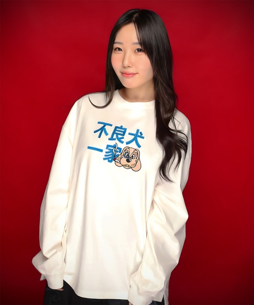 GALFY(ガルフィー)の「GA×GALFY-ファミリーわんこロンTee(Tシャツ/カットソー・メンズ・ホワイト/ブラック・XL/L)」の11枚目の写真