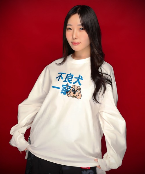GALFY(ガルフィー)の「GA×GALFY-ファミリーわんこロンTee(Tシャツ/カットソー・メンズ・ホワイト/ブラック・XL/L)」の12枚目の写真