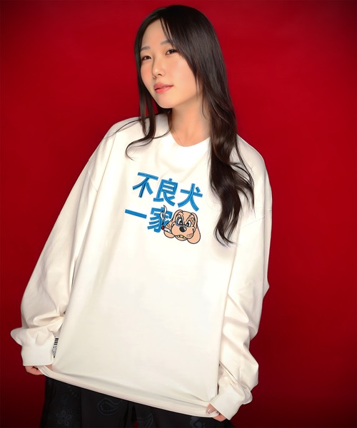 GALFY(ガルフィー)の「GA×GALFY-ファミリーわんこロンTee(Tシャツ/カットソー・メンズ・ホワイト/ブラック・XL/L)」の16枚目の写真