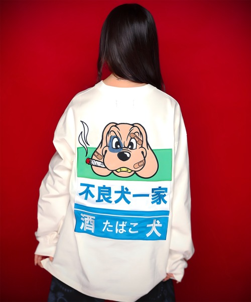 GALFY(ガルフィー)の「GA×GALFY-ファミリーわんこロンTee(Tシャツ/カットソー・メンズ・ホワイト/ブラック・XL/L)」の17枚目の写真
