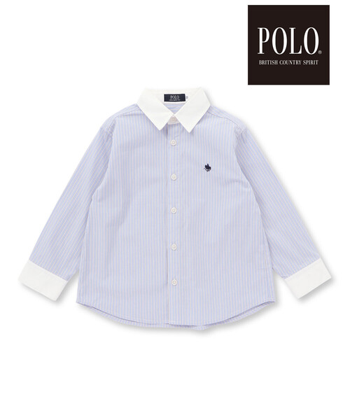 SLAP SLIP（スラップスリップ）の「【POLO BCS(ポロ・ビーシーエス)×SLAP SLIPコラボ】【お揃い】襟カフスバイカラーストライプ柄シャツ(80~130cm)（シャツ/ブラウス・キッズ・ピンク系その他/ブルー系その他・120cm/130cm/80ｃｍ/90cm/110cm/100cm）」の12枚目の写真