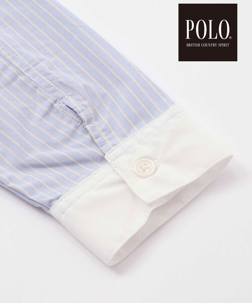 SLAP SLIP（スラップスリップ）の「【POLO BCS(ポロ・ビーシーエス)×SLAP SLIPコラボ】【お揃い】襟カフスバイカラーストライプ柄シャツ(80~130cm)（シャツ/ブラウス・キッズ・ピンク系その他/ブルー系その他・120cm/130cm/80ｃｍ/90cm/110cm/100cm）」の8枚目の写真