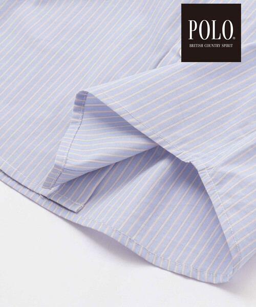 SLAP SLIP（スラップスリップ）の「【POLO BCS(ポロ・ビーシーエス)×SLAP SLIPコラボ】【お揃い】襟カフスバイカラーストライプ柄シャツ(80~130cm)（シャツ/ブラウス・キッズ・ピンク系その他/ブルー系その他・120cm/130cm/80ｃｍ/90cm/110cm/100cm）」の7枚目の写真