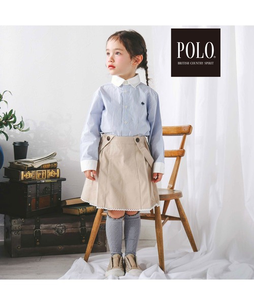 SLAP SLIP（スラップスリップ）の「【POLO BCS(ポロ・ビーシーエス)×SLAP SLIPコラボ】【お揃い】襟カフスバイカラーストライプ柄シャツ(80~130cm)（シャツ/ブラウス・キッズ・ピンク系その他/ブルー系その他・120cm/130cm/80ｃｍ/90cm/110cm/100cm）」の3枚目の写真