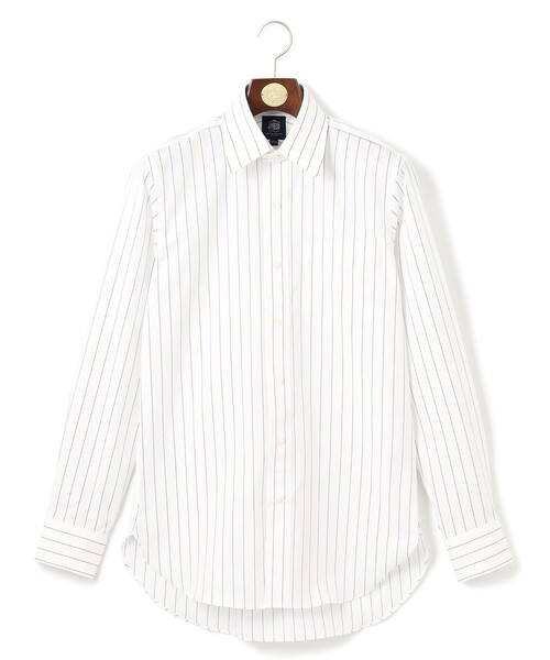 J.PRESS(ジェイプレス)の「【PREMIUM PLEATS / 形態安定】スーピマコットンボールドストライプ ドレスシャツ / レギュラー(シャツ/ブラウス・メンズ・ネイビー系2・首回り43cm-裄丈86cm/首回り42cm-裄丈86cm/首回り41cm-裄丈85cm/首回り40cm-裄丈85cm/首回り39cm-裄丈84cm/首回り38cm-裄丈84cm/首回り37cm-裄丈82cm)」の2枚目の写真