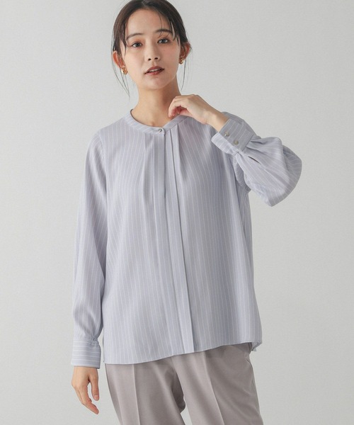 GLOBAL WORK（グローバルワーク）の「キレイつづく2WAYタックブラウス