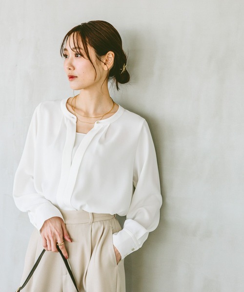 かずちゃん　フルセット✖︎2 セール】キレイつづく2WAYタックブラウス/147533（シャツ/ブラウス