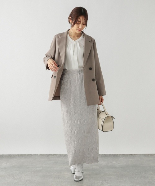 GLOBAL WORK（グローバルワーク）の「キレイつづく2WAYタックブラウス/147533（シャツ/ブラウス・レディース・ピンク/オフホワイト/ネイビー/ストライプ/サックスブルー系1・SMALL/MEDIUM/LARGE）」の13枚目の写真