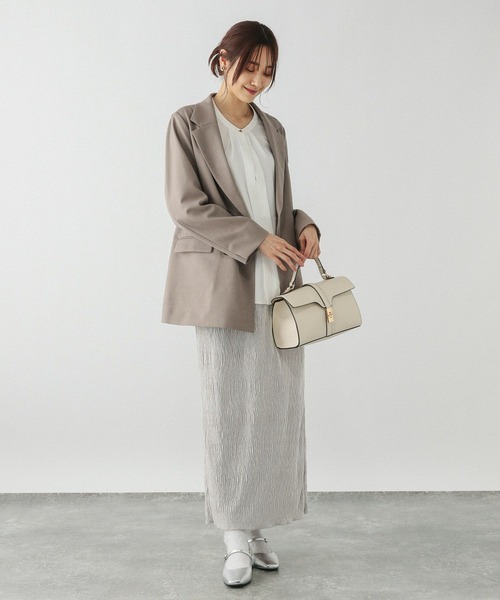 GLOBAL WORK（グローバルワーク）の「キレイつづく2WAYタックブラウス/147533（シャツ/ブラウス・レディース・ピンク/オフホワイト/ネイビー/ストライプ/サックスブルー系1・SMALL/MEDIUM/LARGE）」の14枚目の写真