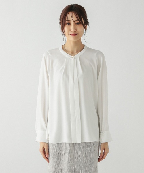セール】キレイつづく2WAYタックブラウス/147533（シャツ/ブラウス
