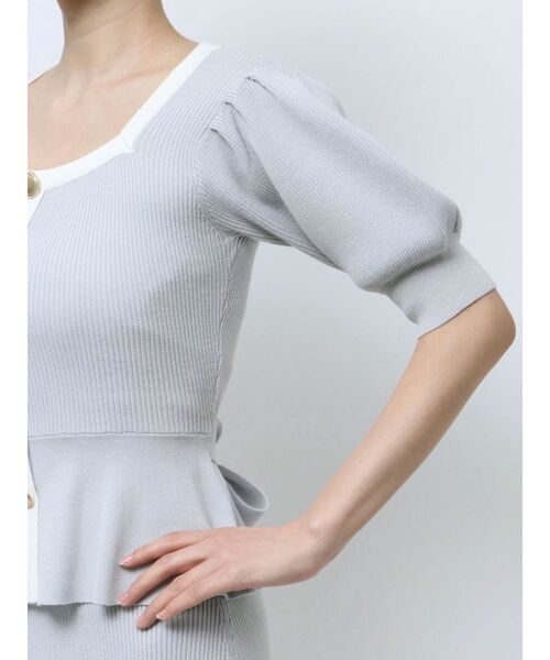 RESEXXY（リゼクシー）の「バイカラーペプラムニットトップス【セットアップ着用可能】（ニット/セーター・レディース・オレンジ/ブルー/ブラック・FREE）」の11枚目の写真