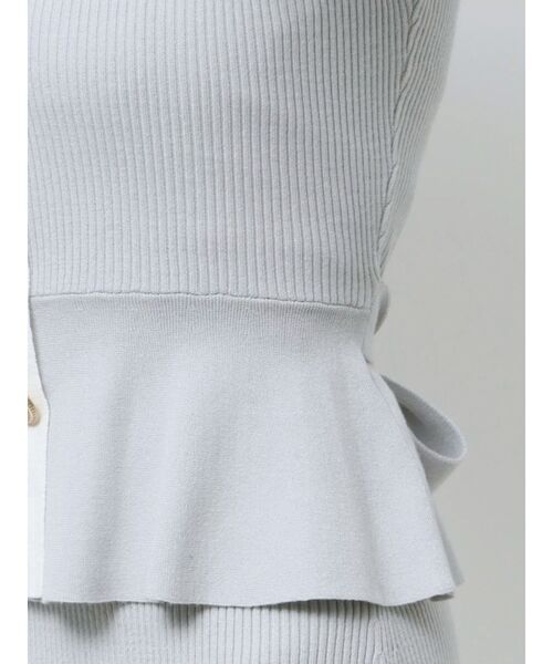 RESEXXY（リゼクシー）の「バイカラーペプラムニットトップス【セットアップ着用可能】（ニット/セーター・レディース・オレンジ/ブルー/ブラック・FREE）」の12枚目の写真