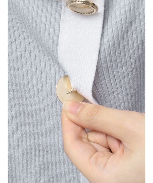 RESEXXY（リゼクシー）の「バイカラーペプラムニットトップス【セットアップ着用可能】（ニット/セーター・レディース・オレンジ/ブルー/ブラック・FREE）」の14枚目の写真