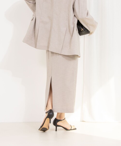 Rie Miller（リエミラー）の「《セットアップ対応》リネンライクタイトスカート（スカート・レディース・ライトグレー/ベージュ・36/38）」の10枚目の写真