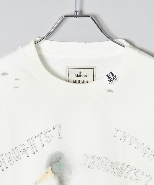 MIHARAYASUHIRO（ミハラヤスヒロ）の「【MIHARAYASUHIRO/ミハラヤスヒロ】DISTRESSED LONG SLEEVES TEE（Tシャツ/カットソー・メンズ・ブラック/ホワイト・46/44/48）」の8枚目の写真