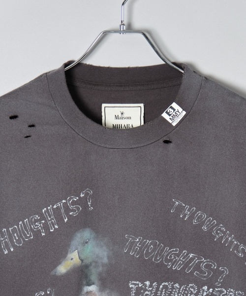 MIHARAYASUHIRO（ミハラヤスヒロ）の「【MIHARAYASUHIRO/ミハラヤスヒロ】DISTRESSED LONG SLEEVES TEE（Tシャツ/カットソー・メンズ・ブラック/ホワイト・46/44/48）」の3枚目の写真