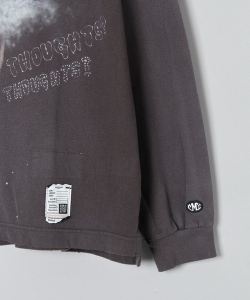 MIHARAYASUHIRO（ミハラヤスヒロ）の「【MIHARAYASUHIRO/ミハラヤスヒロ】DISTRESSED LONG SLEEVES TEE（Tシャツ/カットソー・メンズ・ブラック/ホワイト・46/44/48）」の5枚目の写真