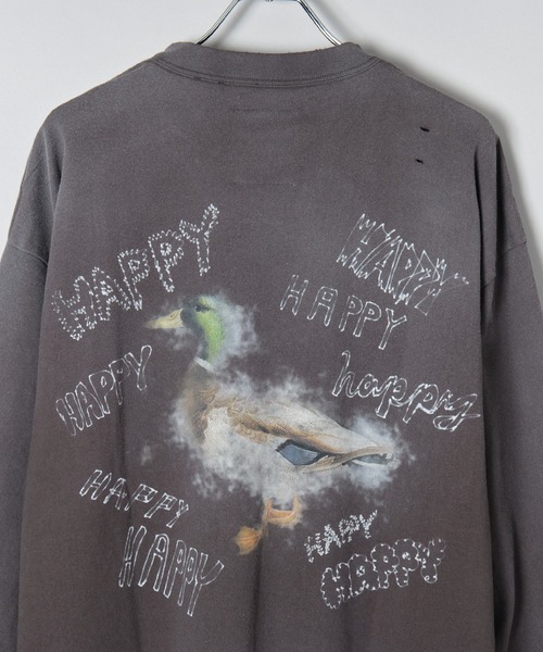 MIHARAYASUHIRO（ミハラヤスヒロ）の「【MIHARAYASUHIRO/ミハラヤスヒロ】DISTRESSED LONG SLEEVES TEE（Tシャツ/カットソー・メンズ・ブラック/ホワイト・46/44/48）」の7枚目の写真