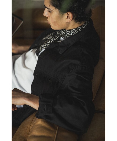 Kaptain Sunshine(キャプテン サンシャイン)の「【別注】KAPTAIN SUNSHINE / Cowboy Jacket(ブルゾン・メンズ・ブラック/オフホワイト・38/42)」の7枚目の写真