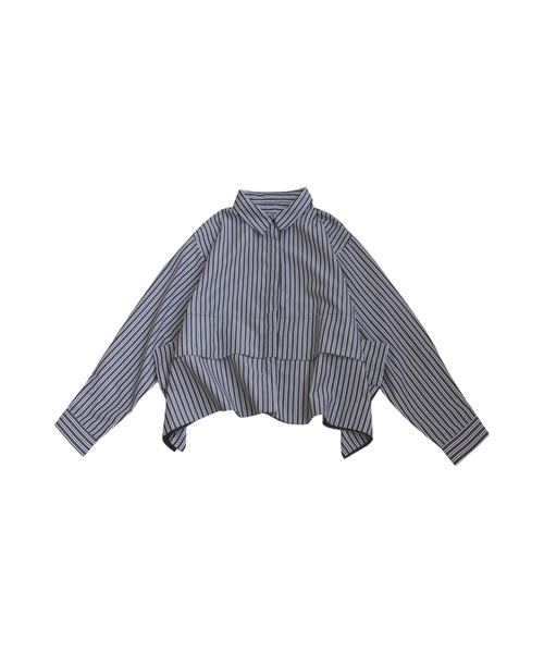 antiqua(アンティカ)の「異素材レイヤード風シャツ(シャツ/ブラウス・レディース・ブラック/ブルー・ONESIZE)」の13枚目の写真