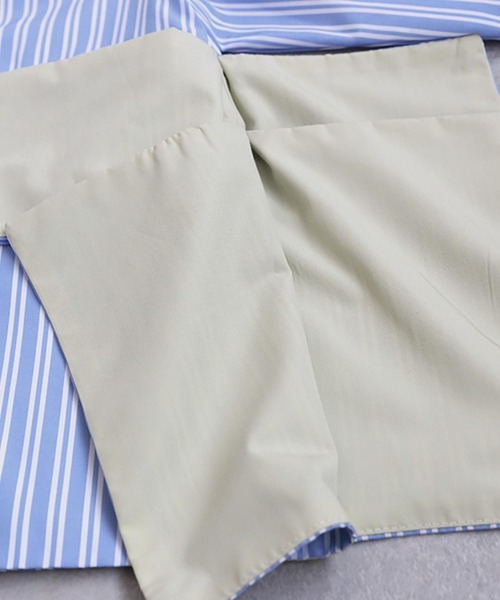antiqua(アンティカ)の「異素材レイヤード風シャツ(シャツ/ブラウス・レディース・ブラック/ブルー・ONESIZE)」の18枚目の写真