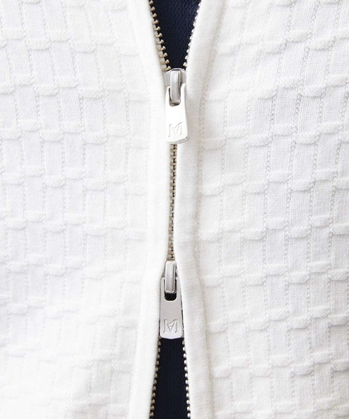 MICHEL KLEIN HOMME (ミッシェルクランオム)の「クラシカルニットZIPアップカーディガン(カーディガン/ボレロ・メンズ・ホワイト/ブラック・MEDIUM/LARGE/X-LARGE)」の11枚目の写真