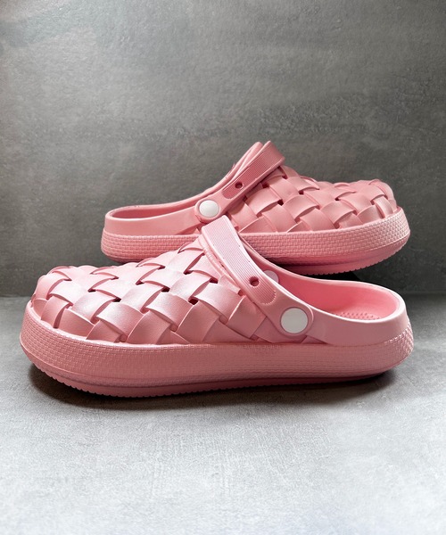 CALIFORNIA OUTFITTERS（カリフォルニア アウトフィッターズ）の「3-2A81 メッシュクロッグサンダル レディース 幅広 スリッポン サボシューズ（サンダル・レディース・ブラック/ベージュ/ピンク/ライトピンク・23cm/24cm/25cm）」の4枚目の写真